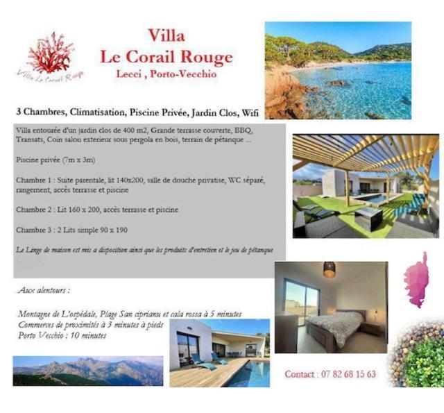 Villa Le Corail Rouge Corse Lecci Zewnętrze zdjęcie